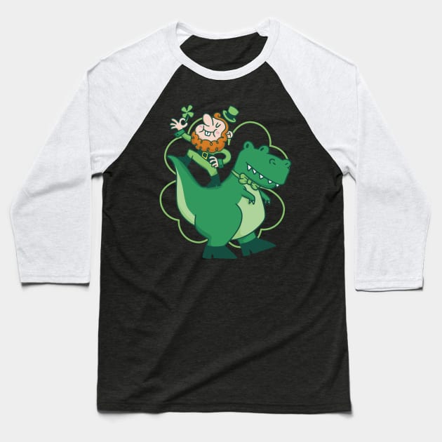 St Patrick Trex T S Baseball T-Shirt by LindenDesigns